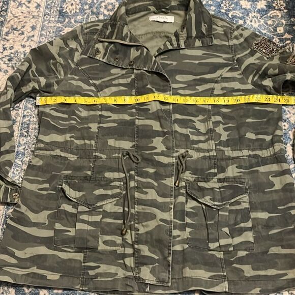 Torrid Camouflage Print Beaded Contemporary Casual Boho Pockets Anorak Jacket - Picture 8 of 16